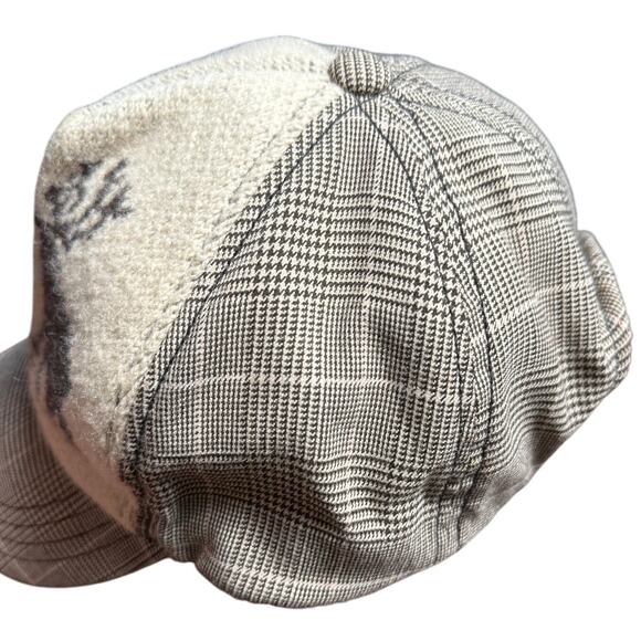 VTG Gap Flannel Woven Deer Ball Cap Brown Plaid Winter Vintage Holiday Country - Picture 3 of 7